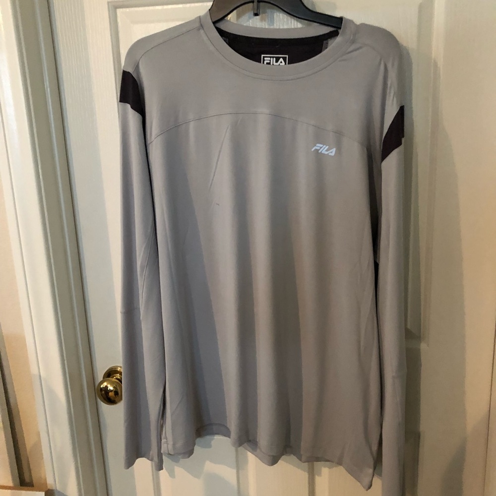 NWT FILA Gray and Black Jersey Shirt